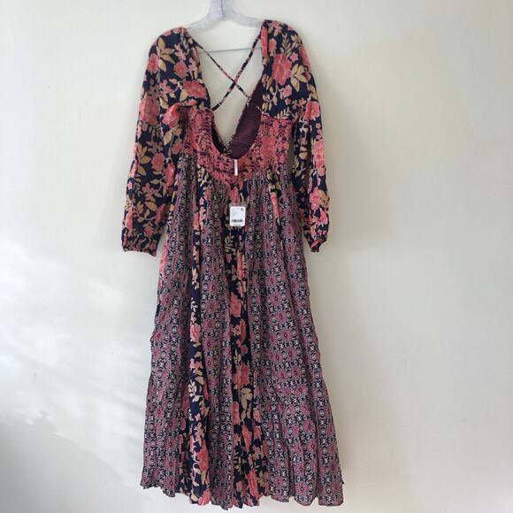 Free People Womens A New Way Maxi Dress Multicolor L NWT - Picture 7 of 11